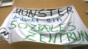 Hausbesetzung am Köhlweg: Sziales Zentrum gefordert.